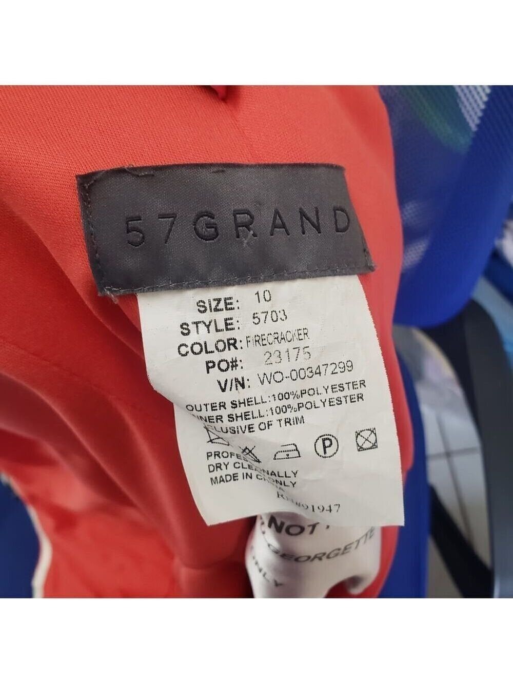 57 Grand Strapless Sweetheart Neckline Cocktail Dress Firecracker Size 10 - Picture 6 of 6